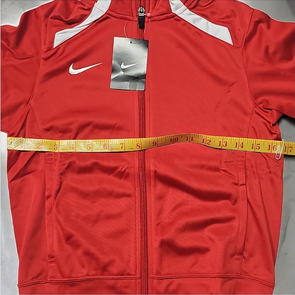 Nike Boys Track Jacket Red Full Zip NWT Youth (Size S) - Picture 3 of 5
